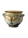 Medium classic hand-decorated ceramic vase holder