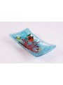 Little handmade rectangular blue marine glass tray - Acquario 1