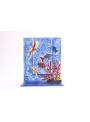 Handmade rectangular blue marine glass vase - Acquario 4