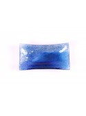 Rectangular glass tray in blue sapphire