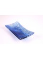 Rectangular glass tray in blue sapphire