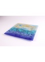 Large squared colourful glass tray - Burbujas