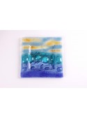 Little squared colourful glass tray - Burbujas