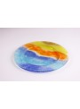 Handmade rounded glass tray in two different colours - Preludio