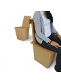 Set of four light ecodesign chairs in cardboard - Ginger