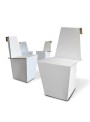 Set of four light ecodesign chairs in cardboard - Ginger
