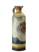Bottiglietta in ceramica cotta e decorata a mano 