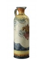 Bottiglietta di ceramica classica, cotta e decorata a mano 