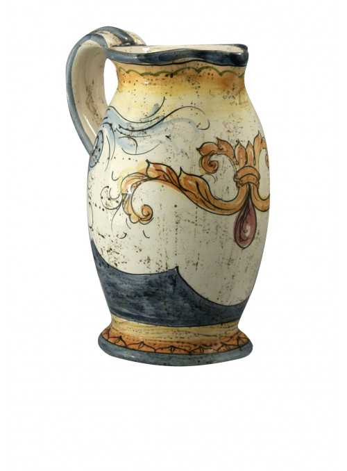  Small hand-decorated ceramic carafe