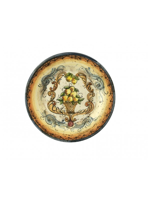 Small hand-painted decorative ceramic plate