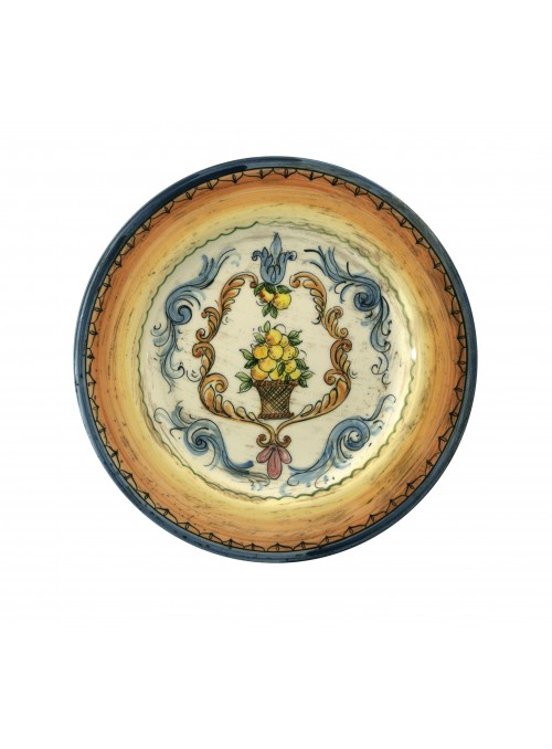 Medium size hand-painted decorative ceramic plate