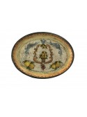 Hand-painted decorative elliptical tray