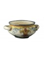 Hand-painted bowl with handles