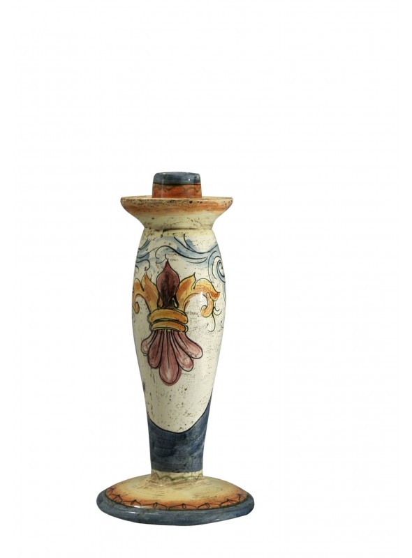 Hand-painted decorative ceramic big candle holder