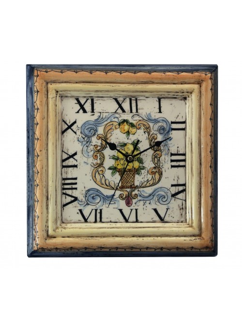 Hand-painted decorative ceramic clock