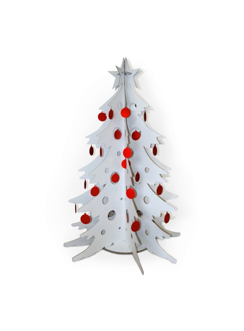 Albero di Natale in cartone bianco