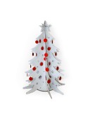 White cardboard Christmas tree