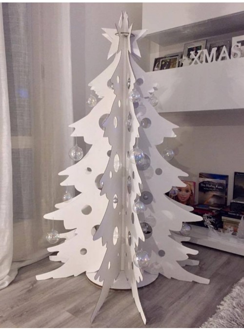 Albero di Natale in cartone bianco