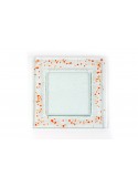 Squared plate in fusion glass big size - Graniglie