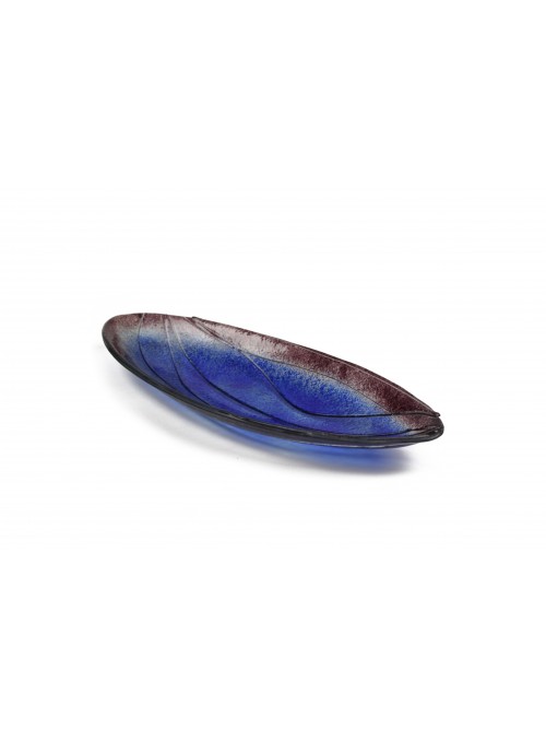 Oval tray in fusion glass - Abissi