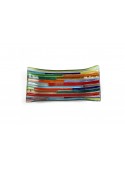 Rectangular tray in fusion glass - Tessere multicolor