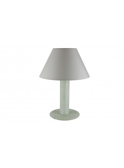 Table lamp in fusion glass in white