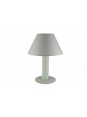 Table lamp in fusion glass in white