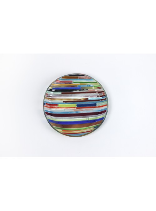 Rounded tray in fusion glass - Colors