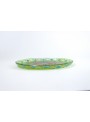 Rounded tray in fusion glass - Mandala Giallo