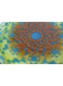 Rounded tray in fusion glass - Mandala Giallo