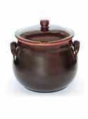 Clay brown fire pan