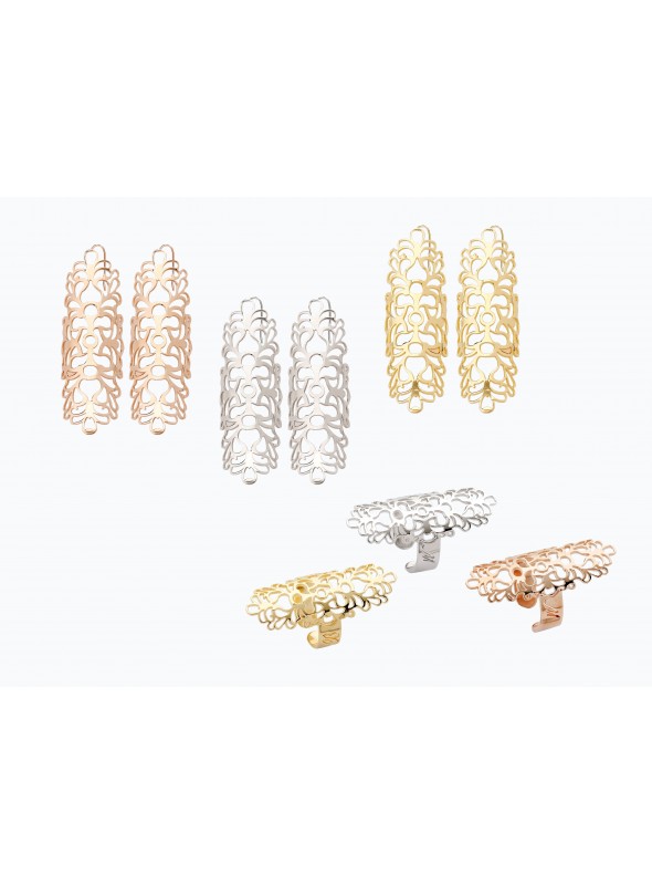 Set anello e orecchini in bronzo placcato oro - Arabian Style