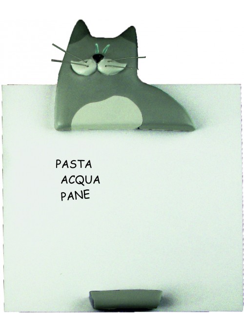 Lavagna gatto in ceramica colorata a mano