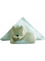 Hand-painted ceramic cat napkin holder