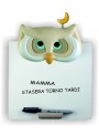 Hand-painted ceramic owl whiteboard