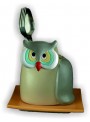 Hand-painted ceramic owl cutlery drainer