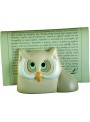 Hand-painted ceramic owl napkin holder