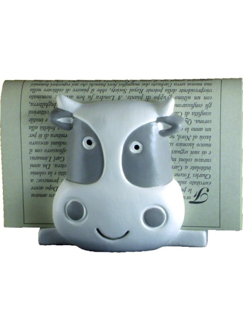Hand-painted ceramic cow napkin holder
