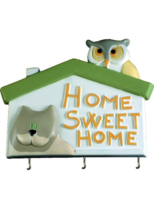 Appendino in ceramica colorata a mano - Home sweet home