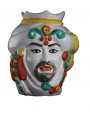 Hand-painted ceramic man's head - I Mori