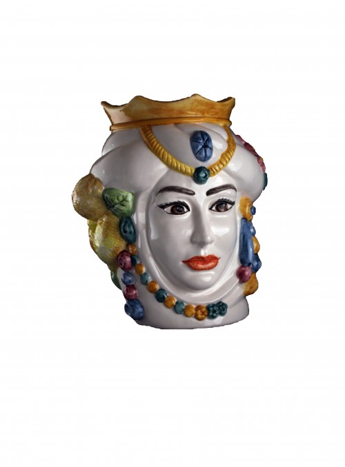 Hand-painted ceramic woman&#039;s head - I Mori