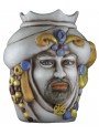 Hand-painted antiqued ceramic man's head - I Mori
