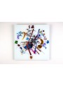 Glass artistic clock - Kandinskij time