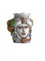 Hand-painted antiqued ceramic woman's head - I Mori