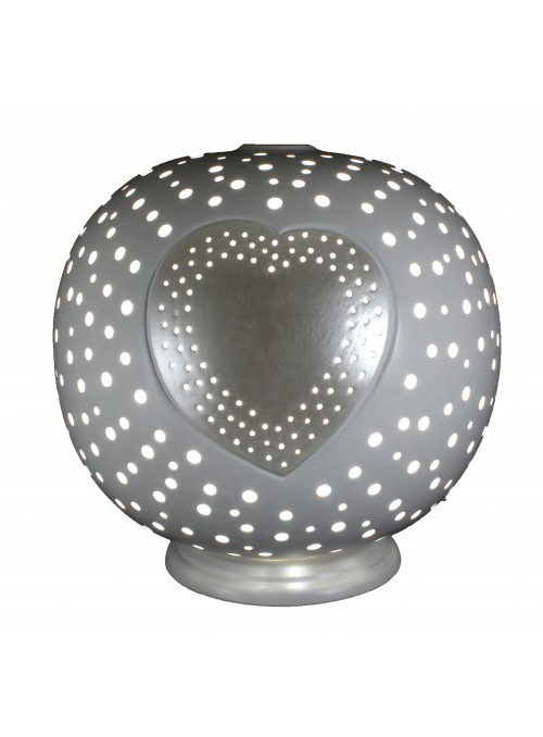 Lampada a sfera in ceramica - Cuore