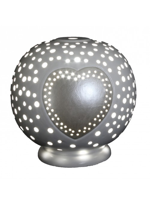 Lampada a sfera in ceramica - Cuore