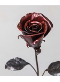 Wrought iron red rose