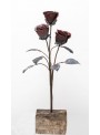 Wrought iron red rose