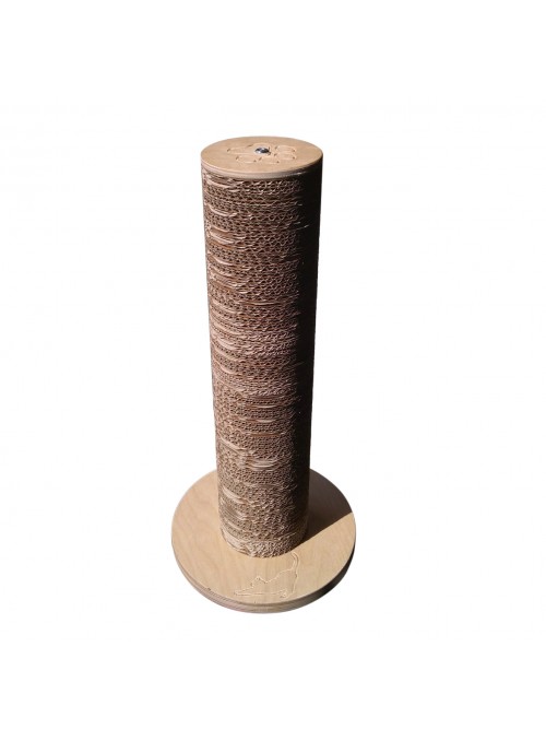 Scratching post in birch wood and cardboard - Minou