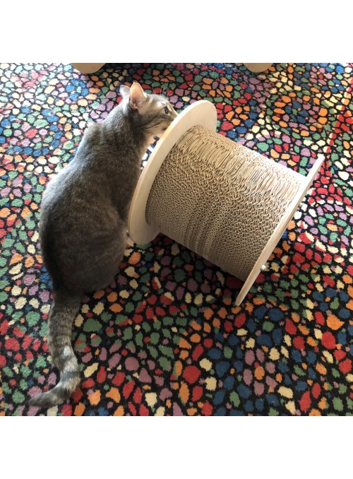 Scratching post in birch wood and cardboard - Bizet